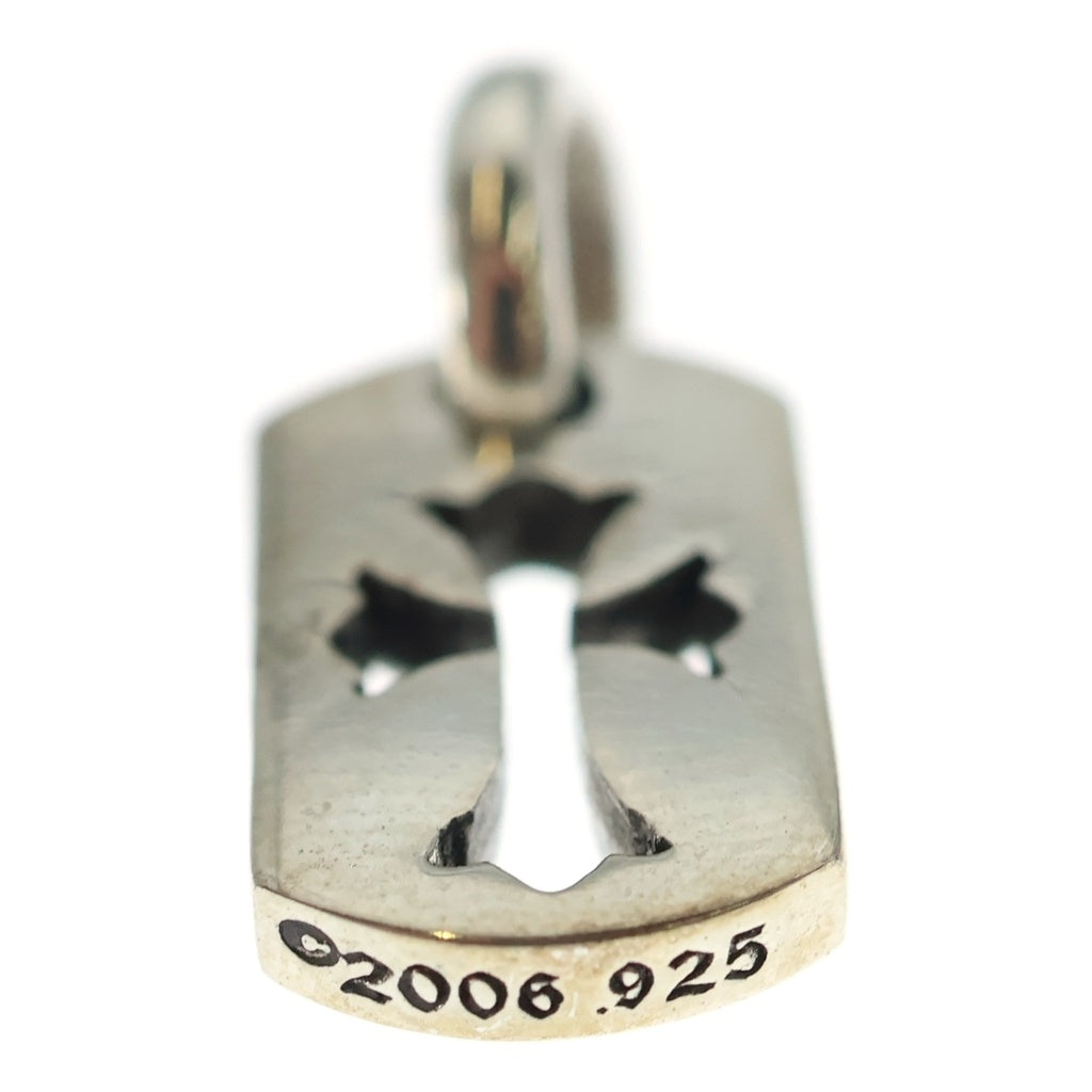 CHROME HEARTS(クロムハーツ) DT TNY CO CRS タイニーカットアウトクロスドッグタグ チャーム ペンダントトップ シルバー BCA252