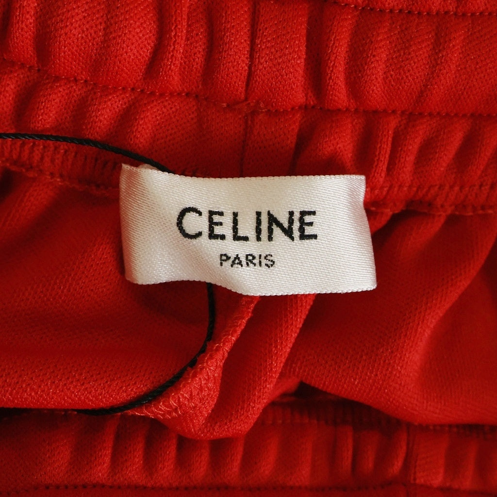 CELINE(セリーヌ) FLARED JOGGING PANTS IN DOUBLE FACE JERSEY 2Z135121O フレアジョギング ダブルフェイスサイドラインジャージパンツ レッド