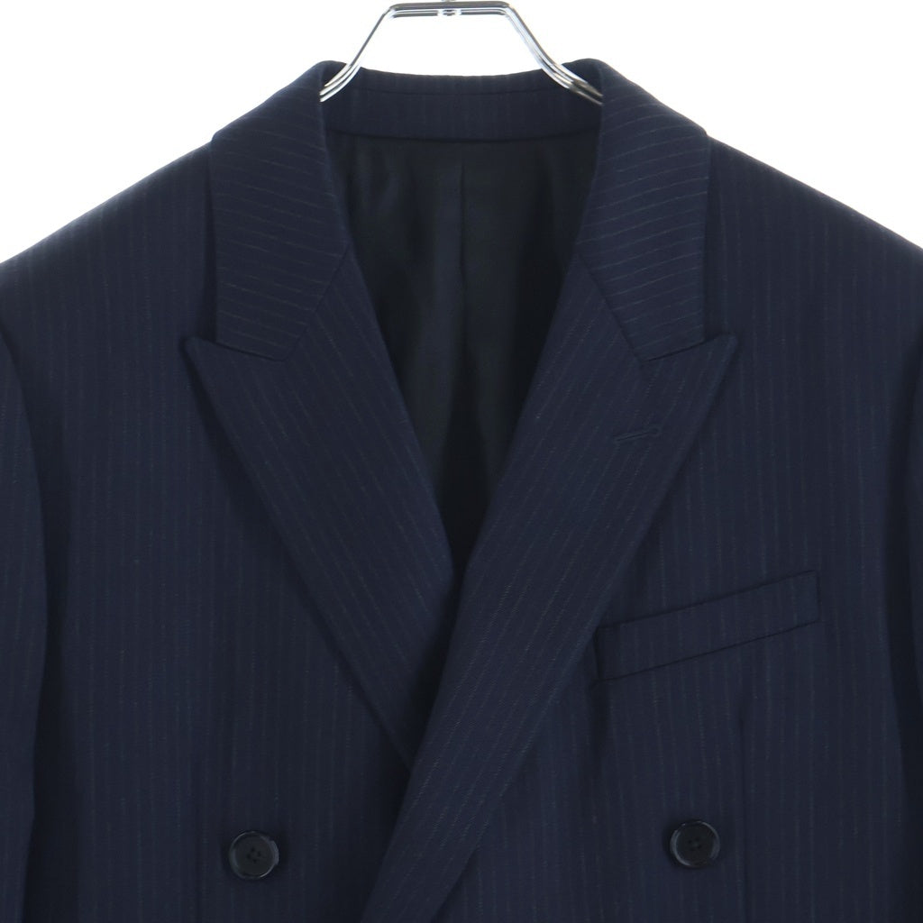 CELINE(セリーヌ) STRIPE WOOL CLASSIC JACKET 2V295449K ストライプウールテーラードジャケット ダークネイビー