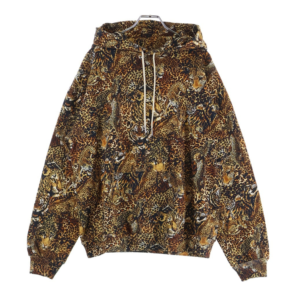 CELINE(セリーヌ) LEOPARD PULLOVER HOODIE 2Y965437S レオパード総柄 プルオーバーパーカー フーディー ブラウン