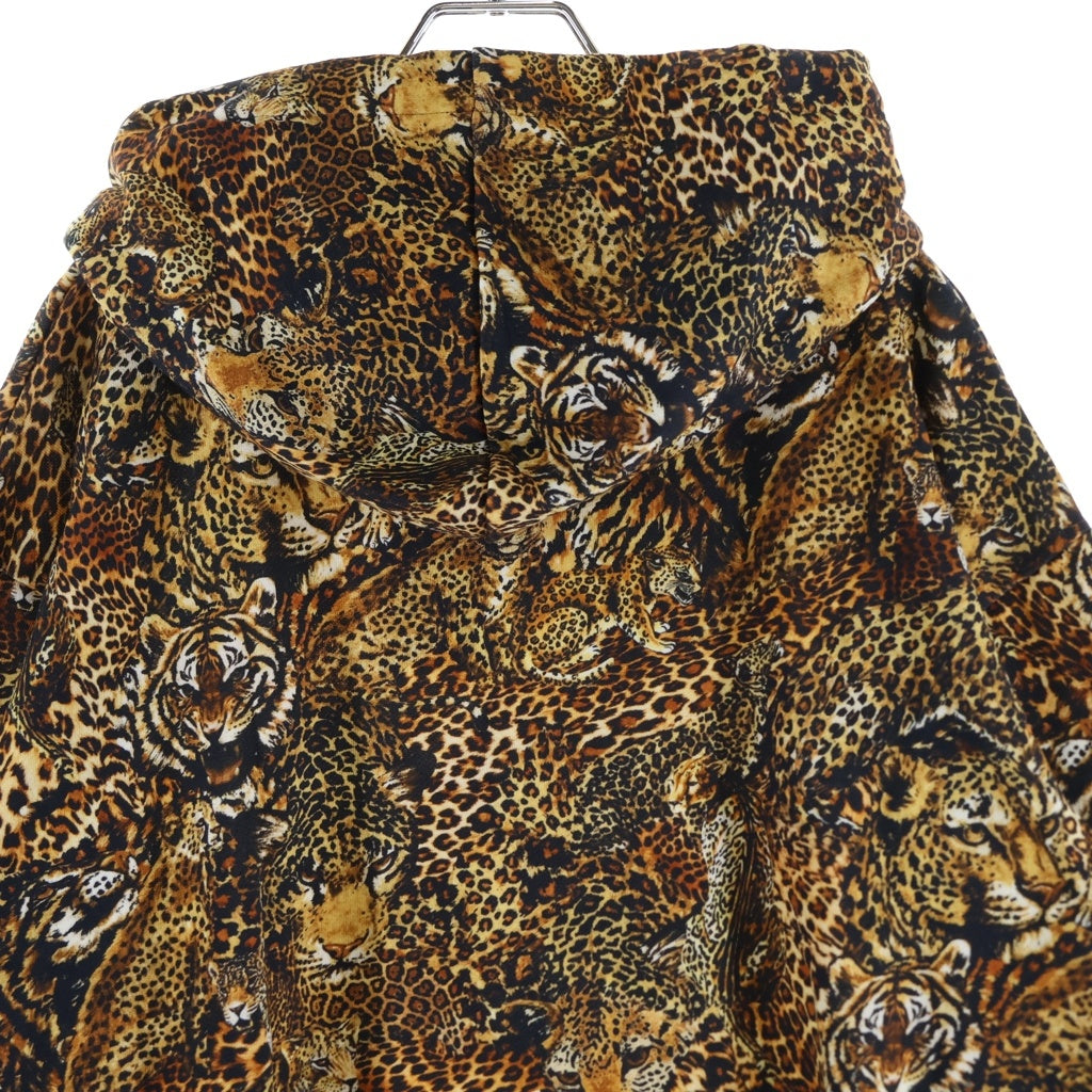 CELINE(セリーヌ) LEOPARD PULLOVER HOODIE 2Y965437S レオパード総柄 プルオーバーパーカー フーディー ブラウン