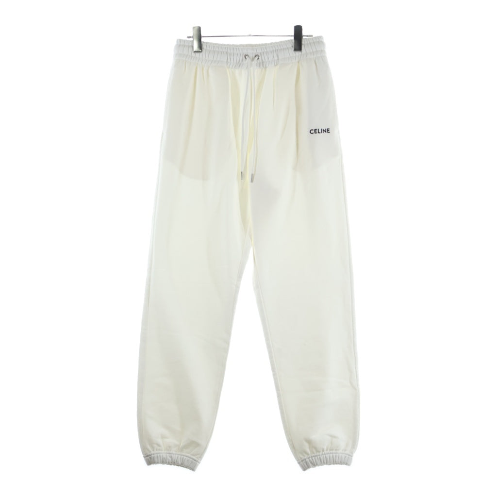 CELINE(セリーヌ) EMBROIDERY SWEAT JOGGER PANTS 2Z062052H ロゴ刺繍 ジョガースウェットパンツ ホワイト