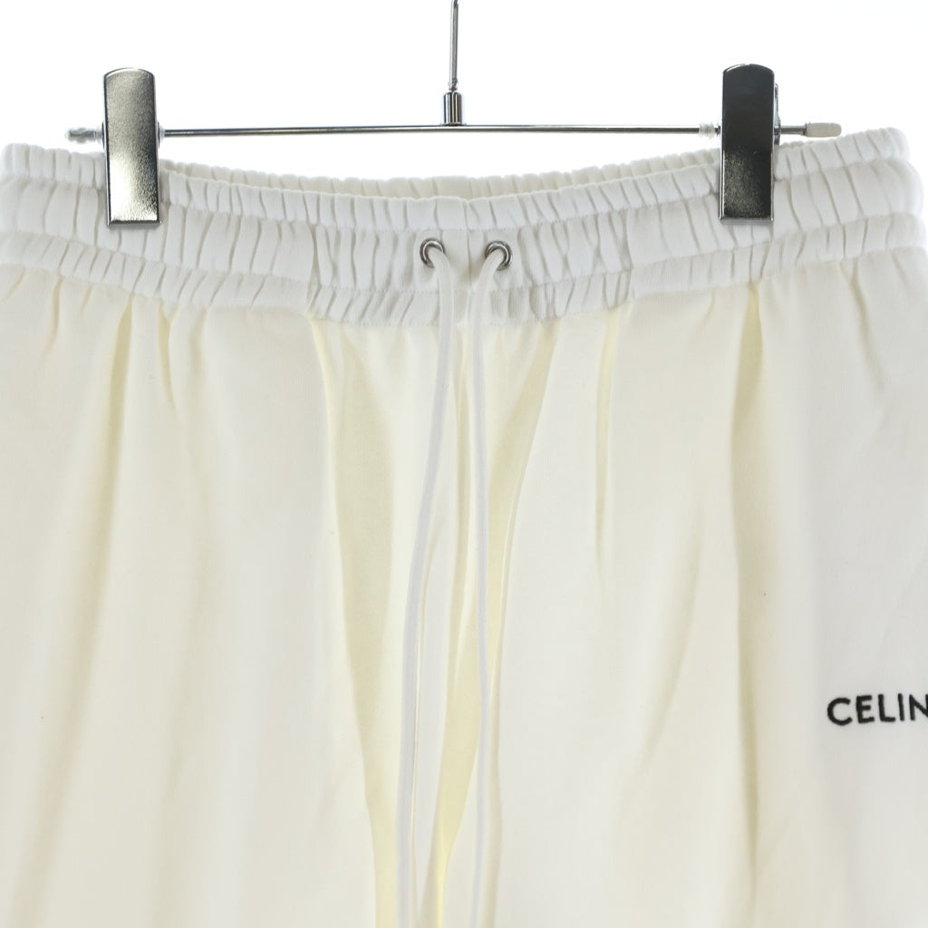 CELINE(セリーヌ) EMBROIDERY SWEAT JOGGER PANTS 2Z062052H ロゴ刺繍 ジョガースウェットパンツ ホワイト