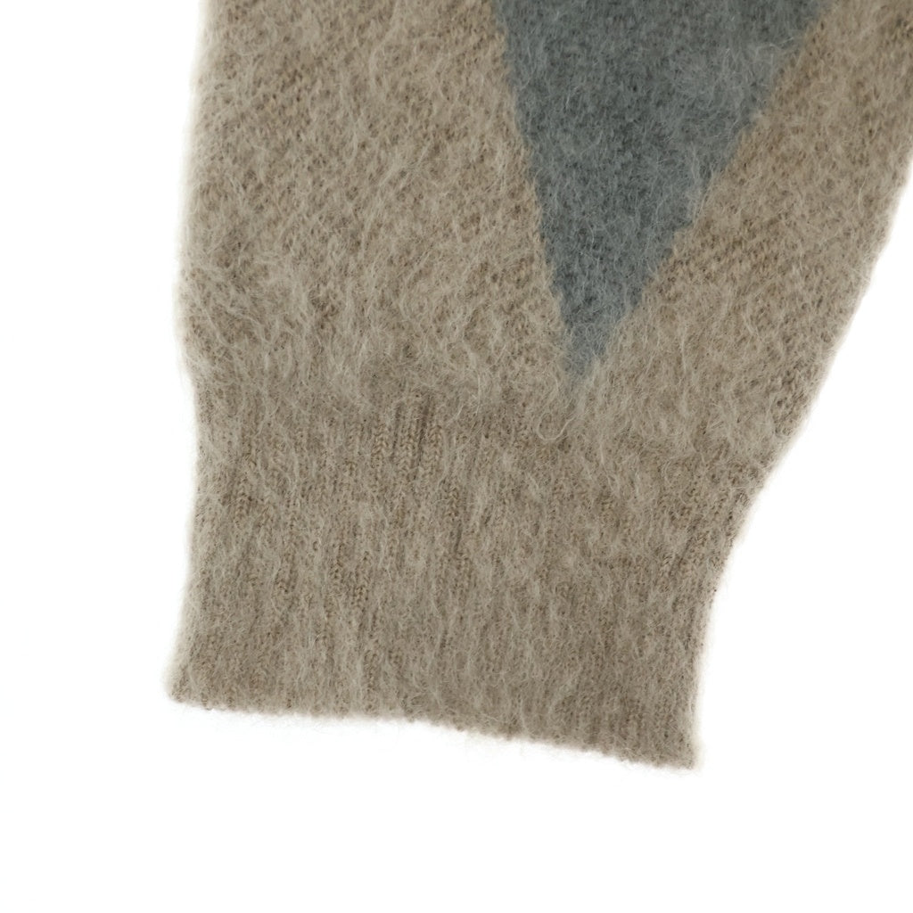 TAKAHIROMIYASHITA The SoloIst.(タカヒロミヤシタザソロイスト) KURT CARDIGAN 0021AW25 カート アーガイル カーディガン 長袖ニットセーター ベージュ