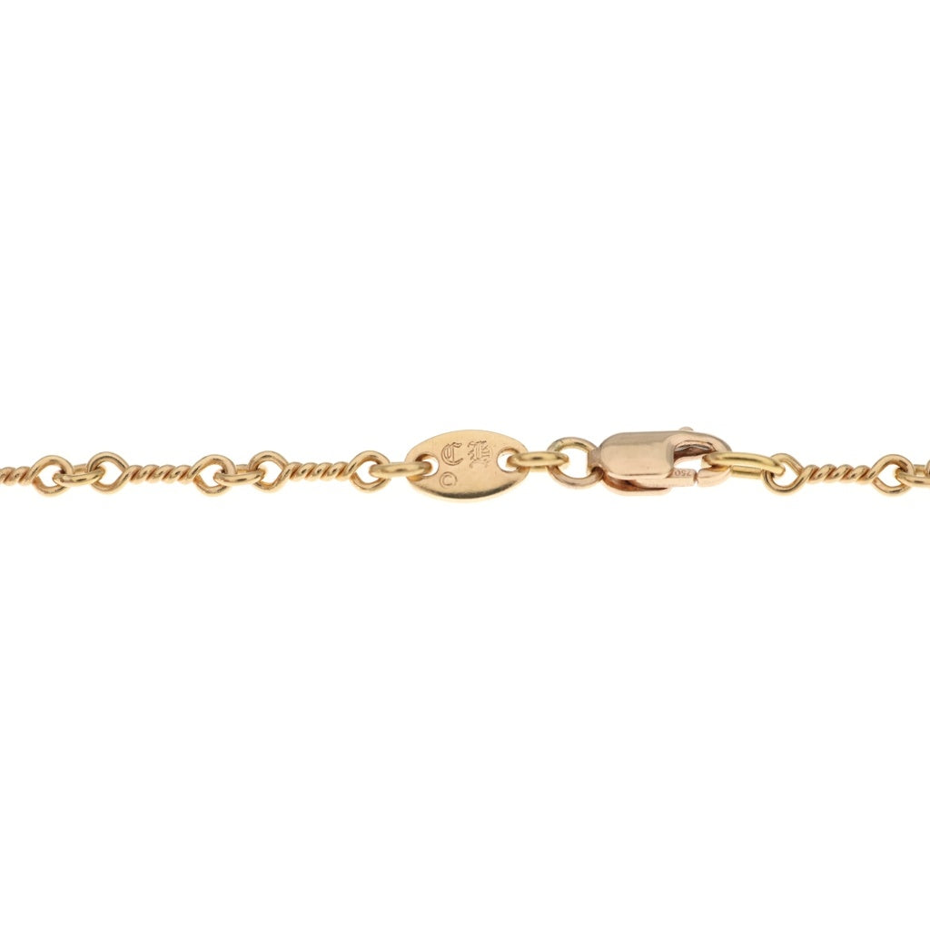 CHROME HEARTS(クロムハーツ) 22K NECKCHAIN T16 ツイストチェーンネックレス 16inch ゴールド BCA013