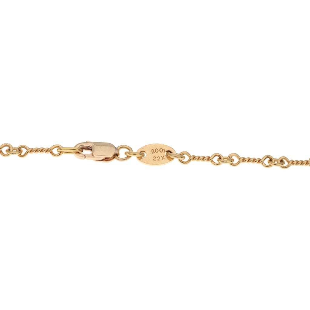 CHROME HEARTS(クロムハーツ) 22K NECKCHAIN T16 ツイストチェーンネックレス 16inch ゴールド BCA013