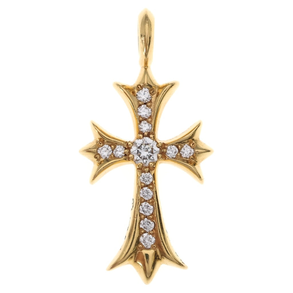 CHROME HEARTS(クロムハーツ) 22K TNY CRSF P/DIA タイニーファットクロス PAVEダイヤ ペンダントトップ ゴールドBCA033