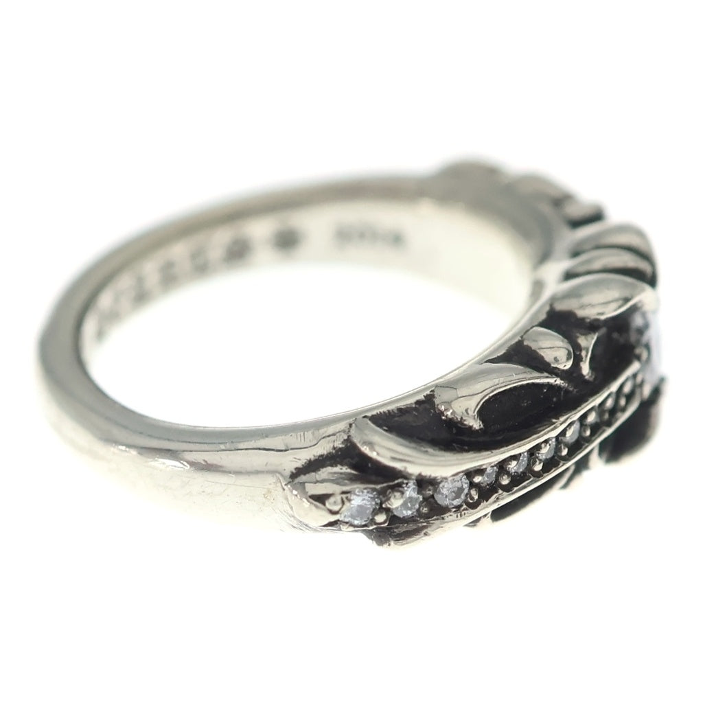 CHROME HEARTS(クロムハーツ) BABY CLSC P D ベイビークラシックフローラルクロス PAVEダイヤ シルバーリング