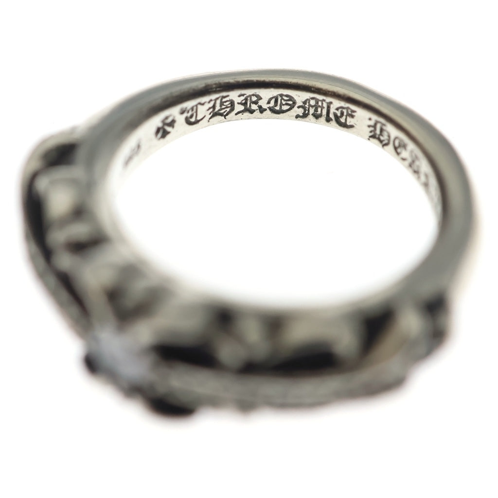 CHROME HEARTS(クロムハーツ) BABY CLSC P D ベイビークラシックフローラルクロス PAVEダイヤ シルバーリング