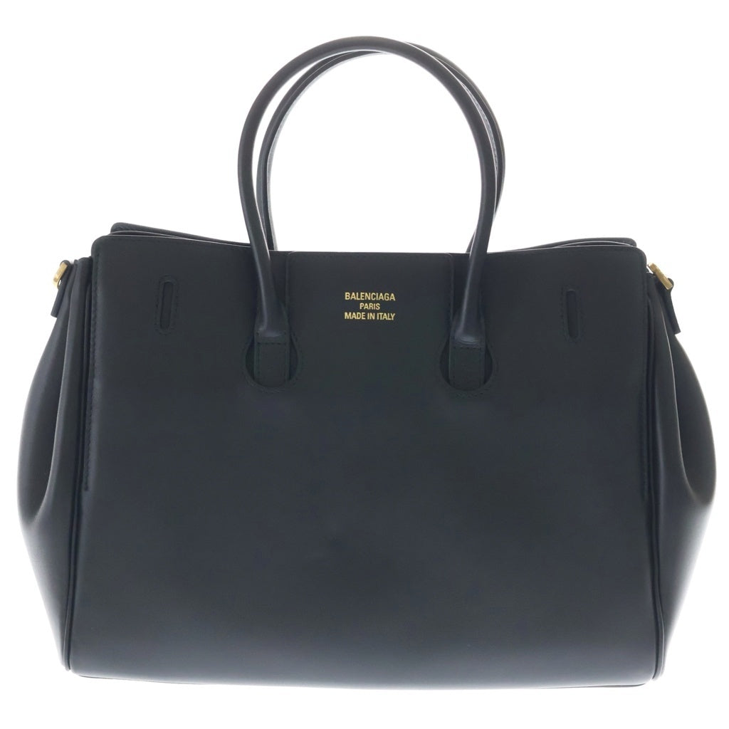 BALENCIAGA(バレンシアガ) BEL AIR キャリーオールバッグ ミディアム スムースレザー ブラック/ゴールド 805481 レディース