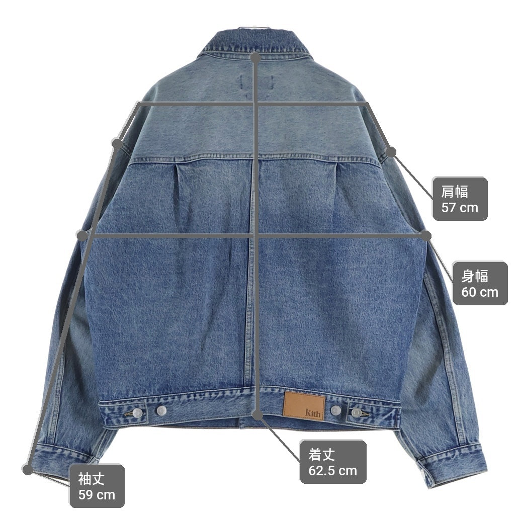 KITH(キス) Alonzo Denim Jacket アロンゾデニムジャケット ウォッシュ加工デニムトラッカージャケット ライトブルー