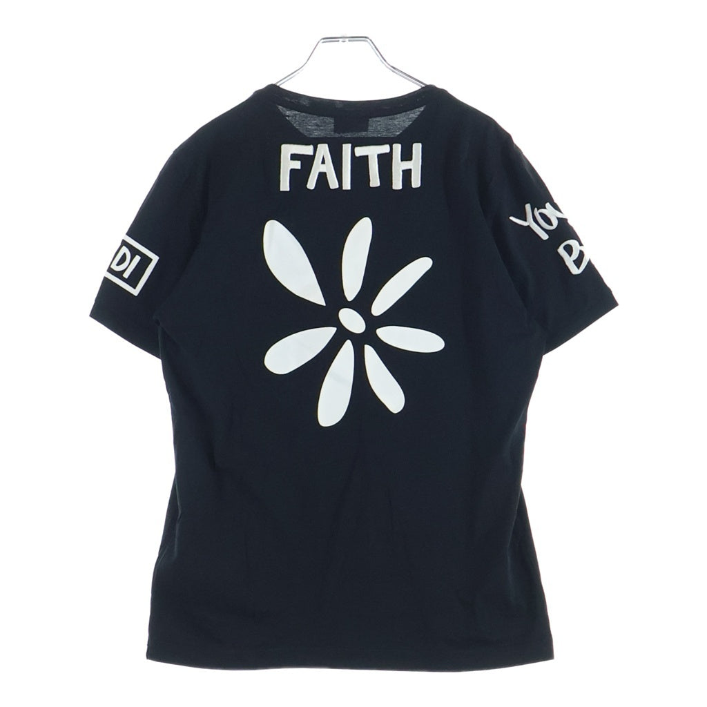 FENDI(フェンディ) 18SS ×SOL ソル 半袖Tシャツ カットソー ブラック FY0626 A0WC