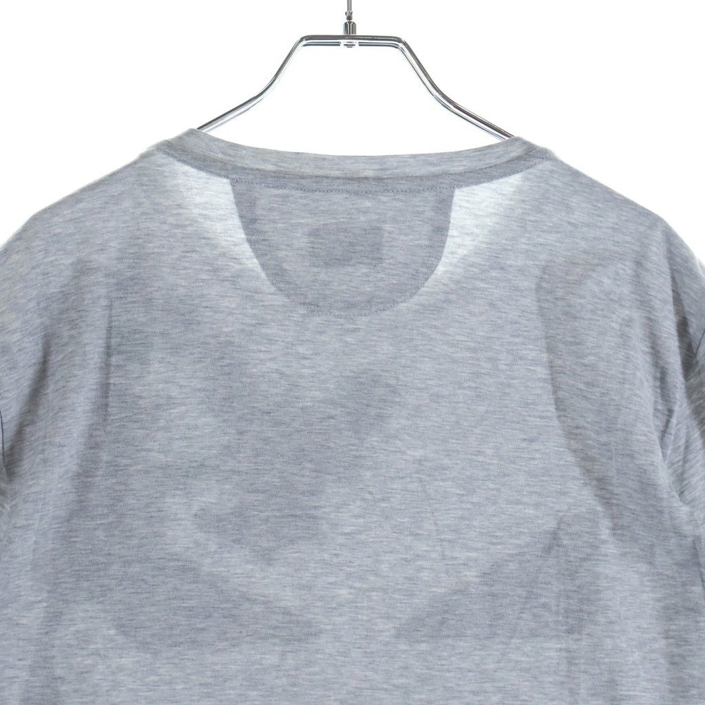 FENDI(フェンディ) Monster Eyes モンスター アイズ レザーパッチ 半袖Tシャツ カットソー グレー FY0626 44K