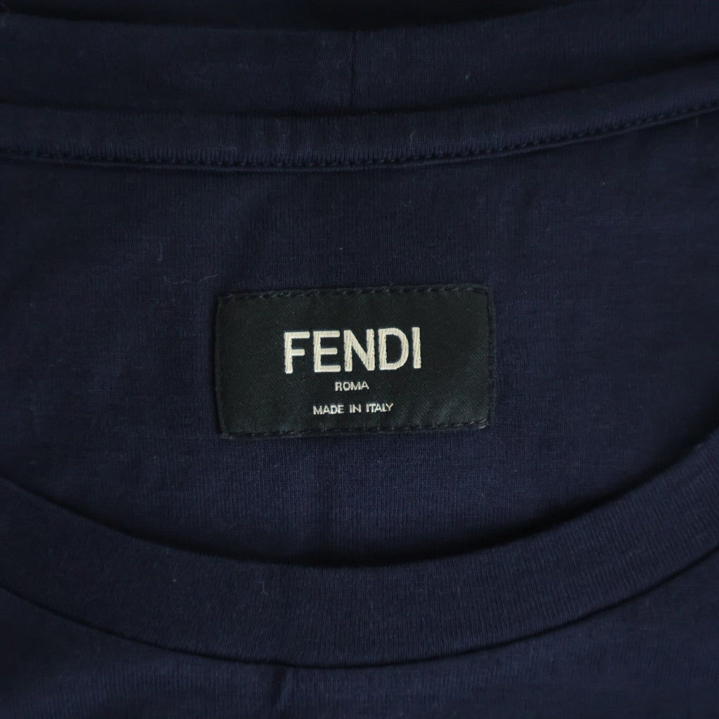 FENDI(フェンディ) Monster Frog モンスター フロッグ 半袖Tシャツ カットソー ネイビー FY0828 1Y4