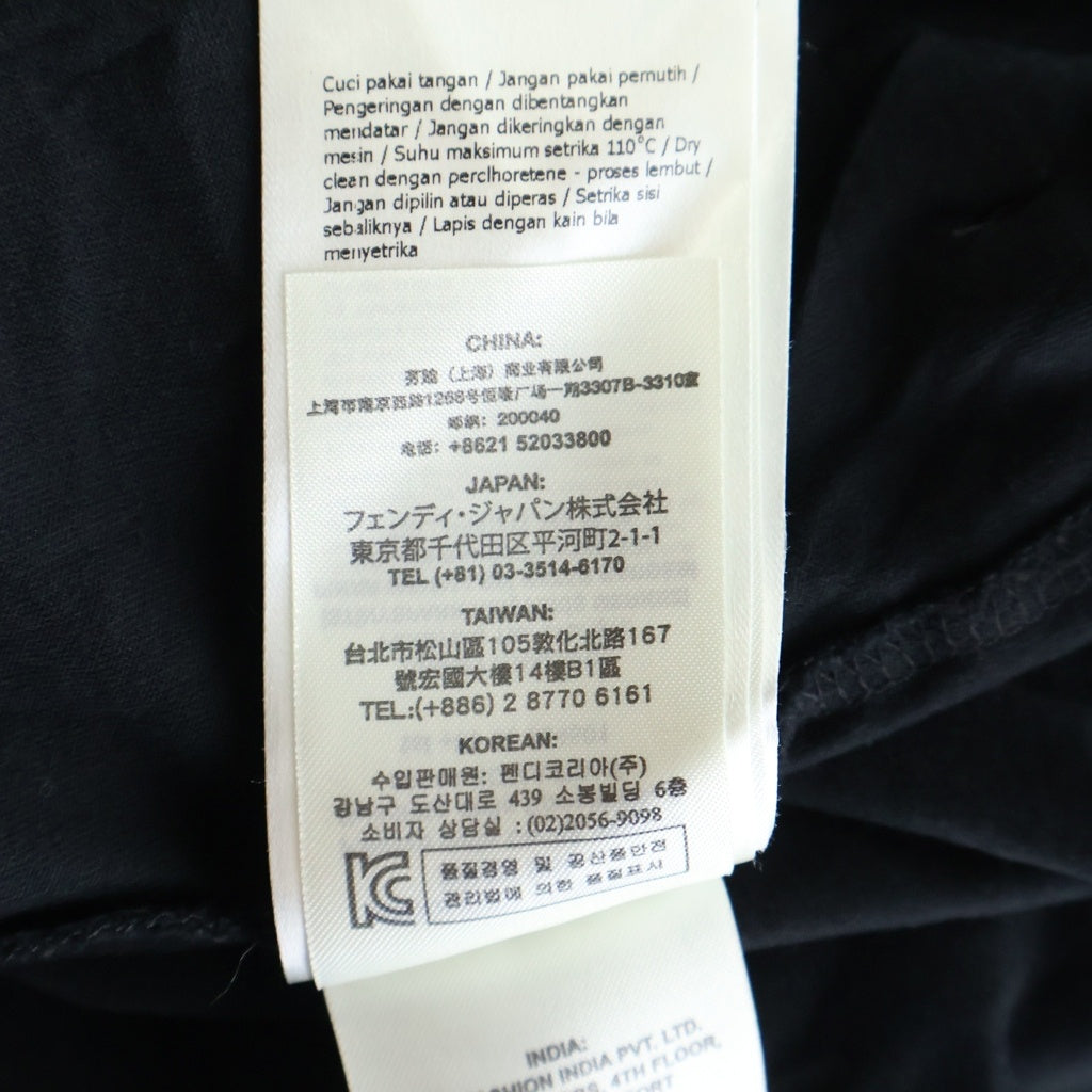FENDI(フェンディ) FANTASTIC TEE ファンタスティック パッチデザイン 半袖Tシャツ カットソー ブラック FY0682 SJY