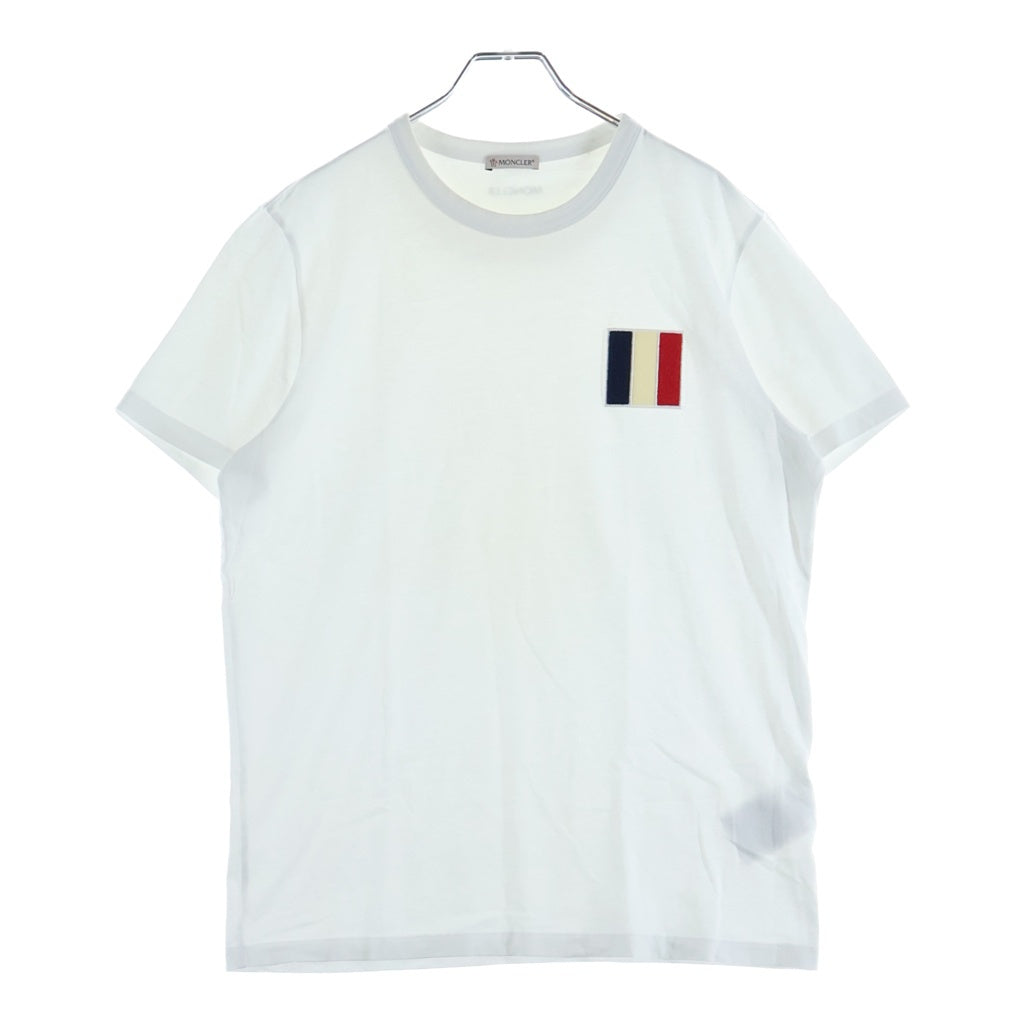 MONCLER(モンクレール) 20SS Maglia T-shirt ロゴワッペンデザイン 半袖Tシャツ カットソー ホワイト F10918C74200 8390T