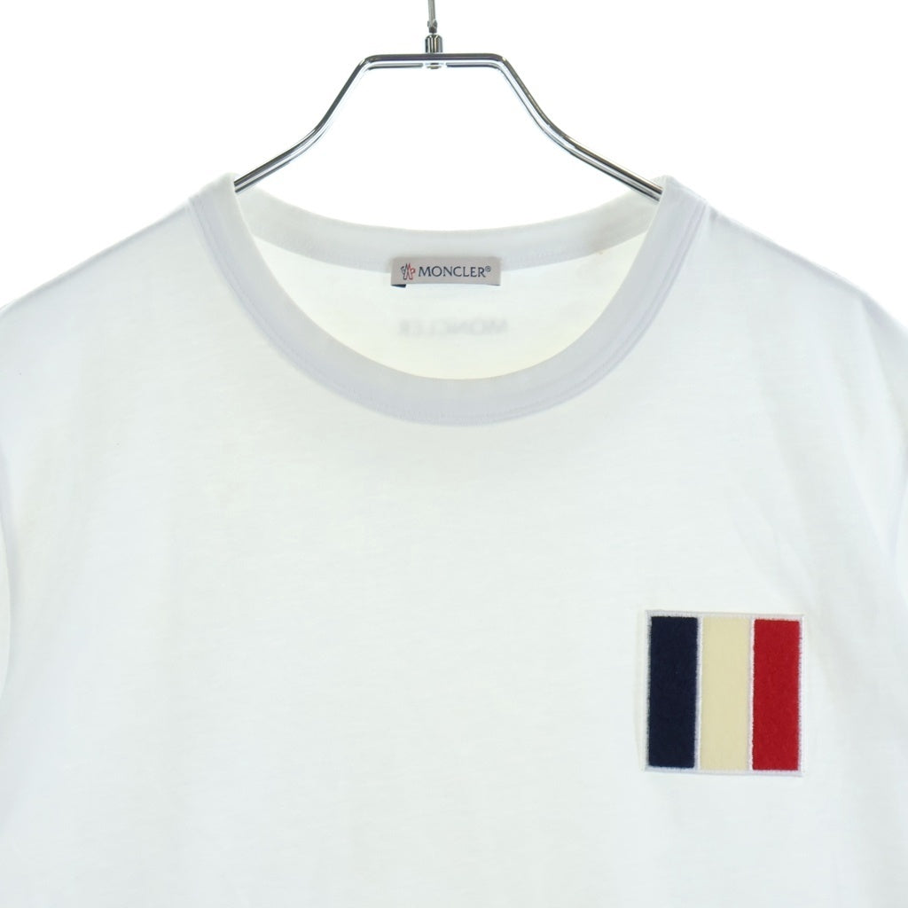 MONCLER(モンクレール) 20SS Maglia T-shirt ロゴワッペンデザイン 半袖Tシャツ カットソー ホワイト F10918C74200 8390T