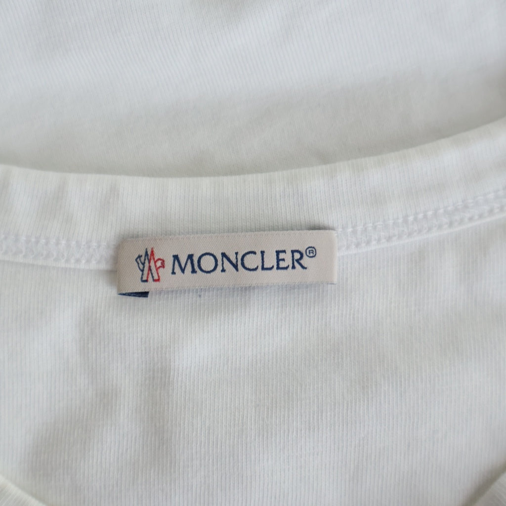 MONCLER(モンクレール) 20SS Maglia T-shirt ロゴワッペンデザイン 半袖Tシャツ カットソー ホワイト F10918C74200 8390T