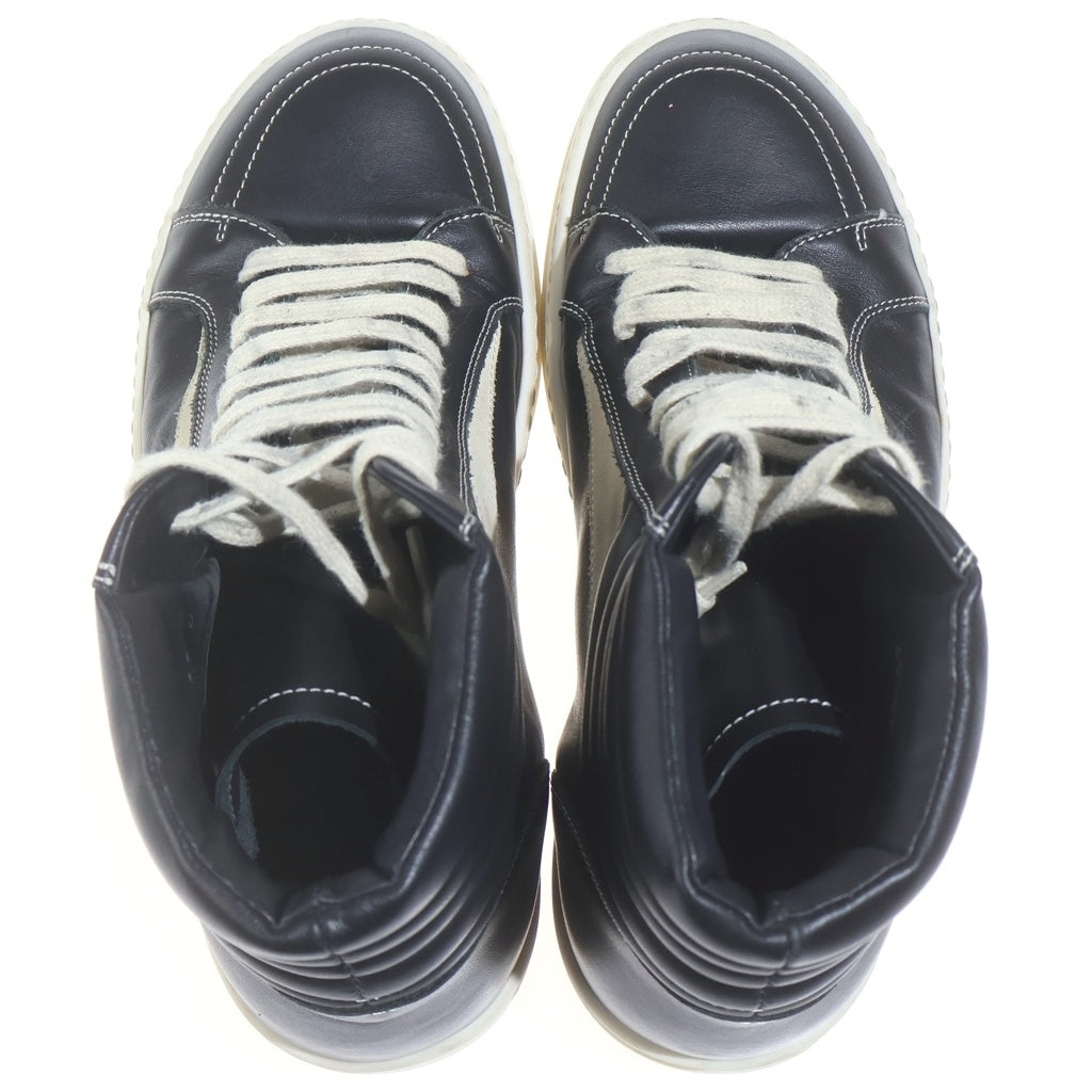 Rick Owens(リックオウエンス) 24AW PORTERVILLE High Vintage Sneaks ポーターヴィル期 ハイビンテージスニークス レースアップレザーハイカットスニーカー RU02D6896 ブラック