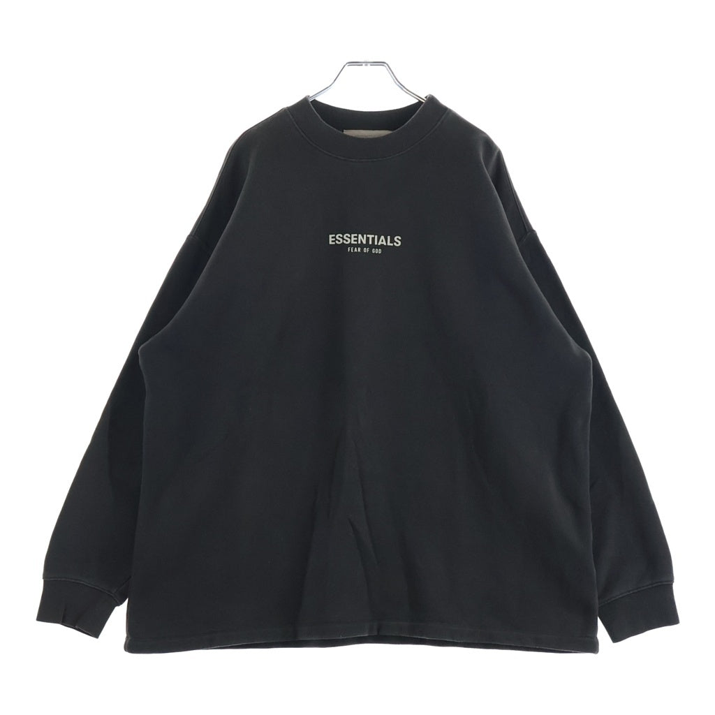 FEAR OF GOD ESSENTIALS(フィアオブゴッド エッセンシャルズ) Felt Logo Sweatshirt フェルトロゴスウェットシャツ クルーネックトレーナー ダークグレー