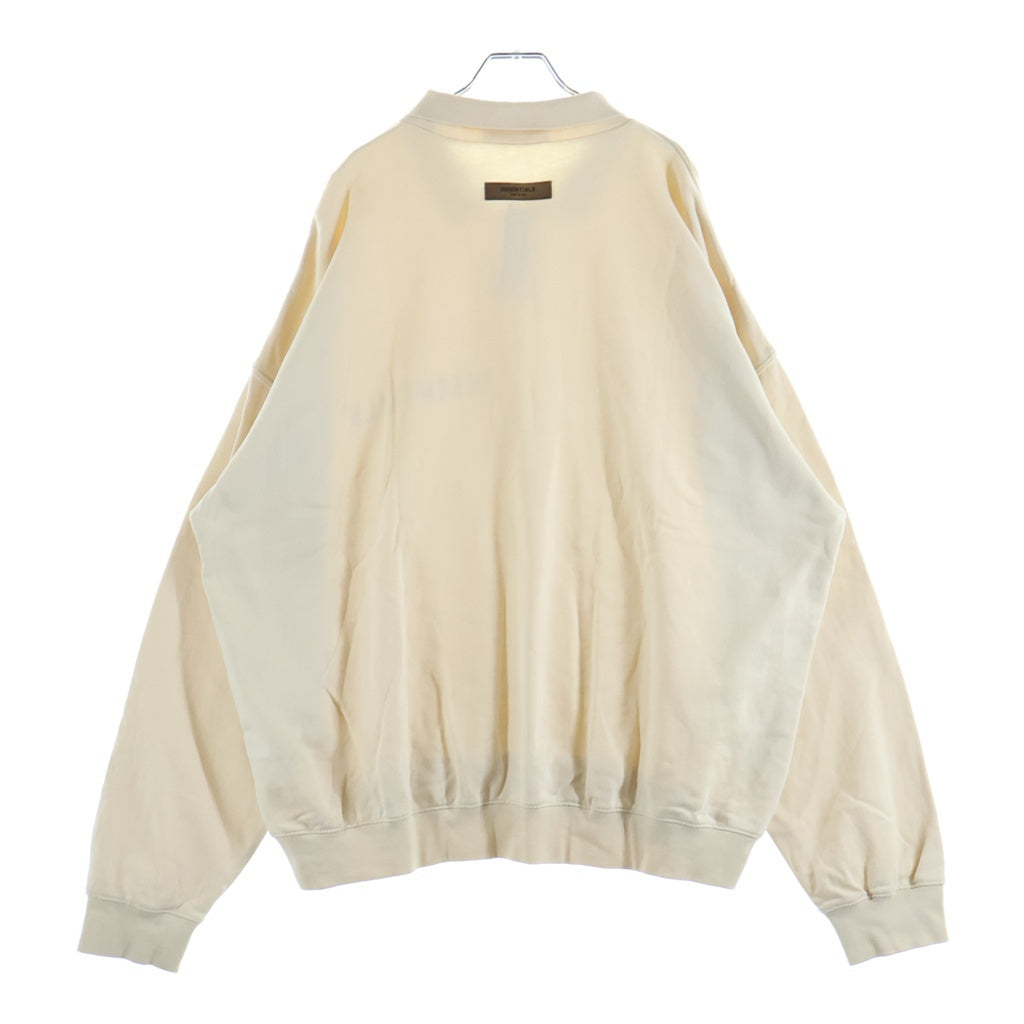 FEAR OF GOD ESSENTIALS(フィアオブゴッド エッセンシャルズ) Rubber Logo L/S Polo Shirts ラバーロゴロングスリーブポロシャツ 長袖ポロシャツ クリーム