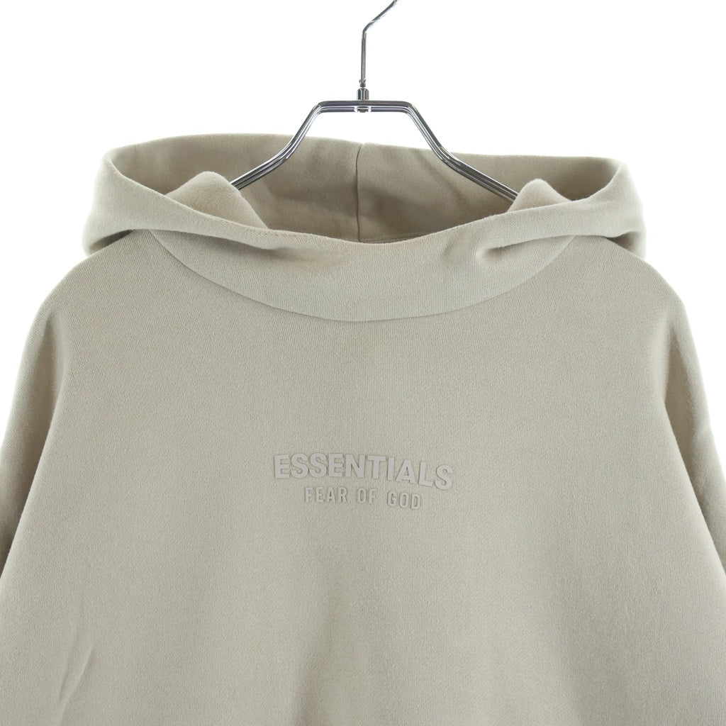 FEAR OF GOD ESSENTIALS(フィアオブゴッド エッセンシャルズ) Rubber Logo Pullover Hoodie ラバーロゴプルオーバーフーディー フーデットスウェットシャツ ベージュ