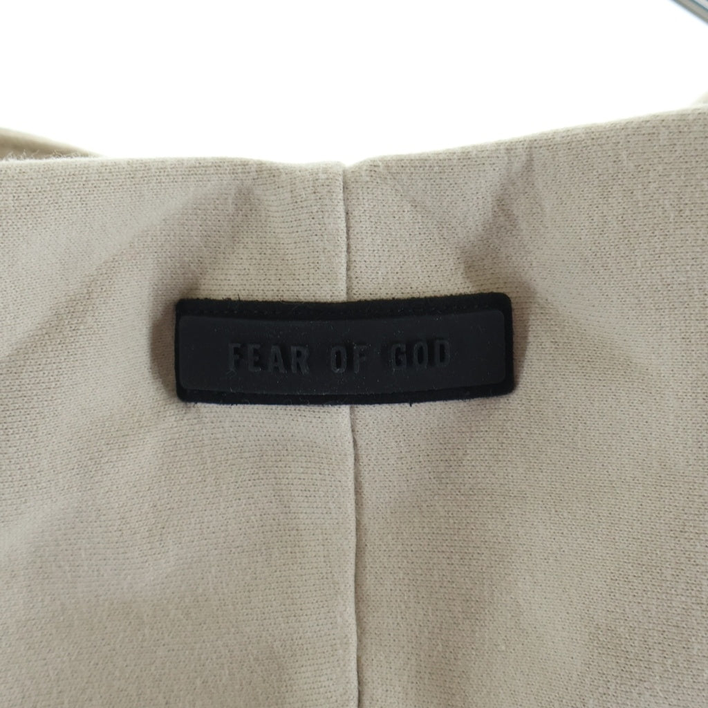 FEAR OF GOD ESSENTIALS(フィアオブゴッド エッセンシャルズ) Rubber Logo Pullover Hoodie ラバーロゴプルオーバーフーディー フーデットスウェットシャツ ベージュ