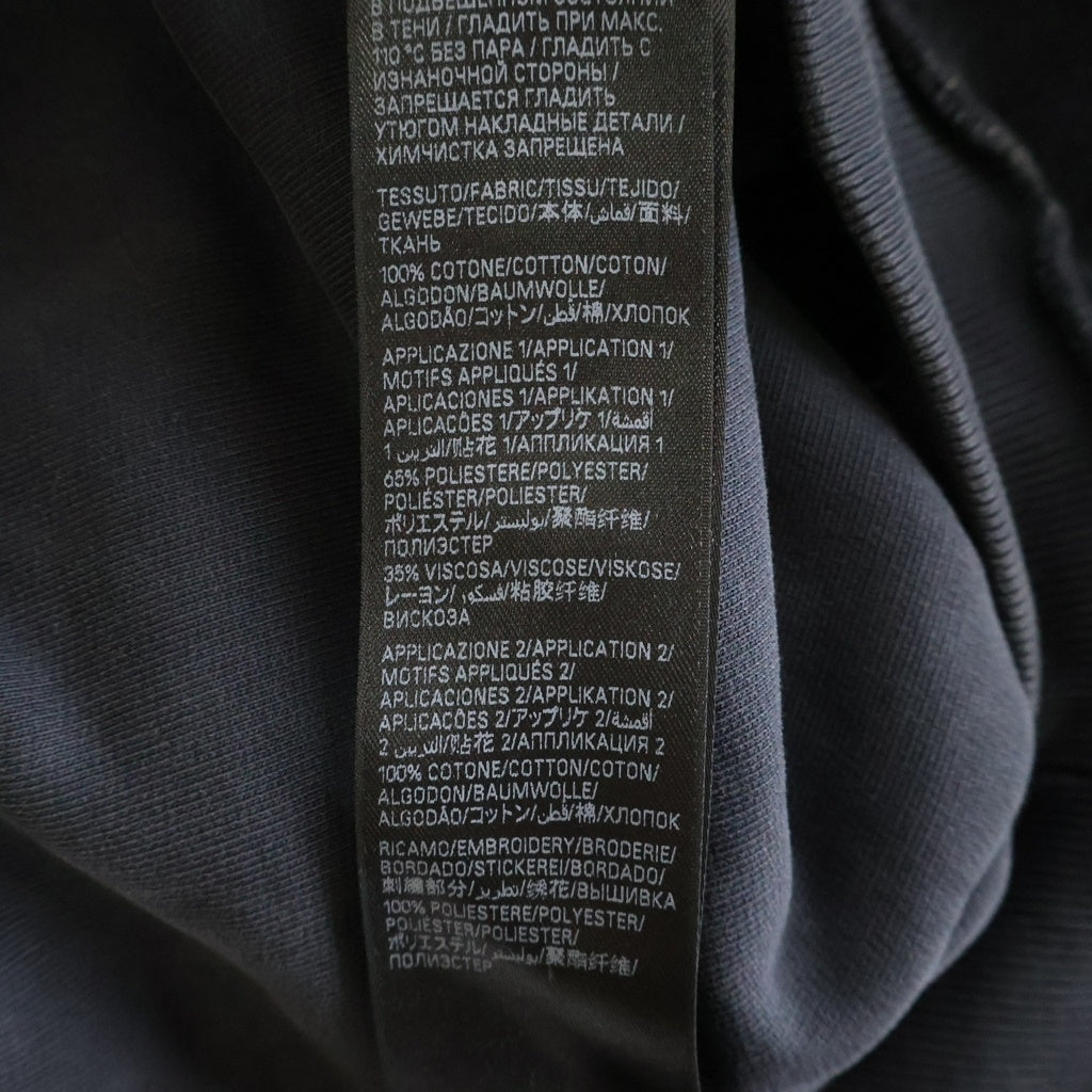BALENCIAGA(バレンシアガ) 25SS Metalhead Inside Out Sweatshirts メタルヘッドインサイドアウトスウェットシャツ ロゴ刺繍クルーネックスウェットトレーナー 808422 TRVD8 ダークグレー