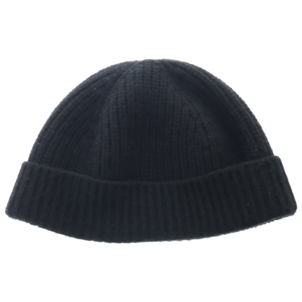 CELINE(セリーヌ) Triomphe Cashmere Watch Cap トリオンフカシミヤワッチキャップ ロゴパッチニット帽 帽子 2AA32384D ブラック