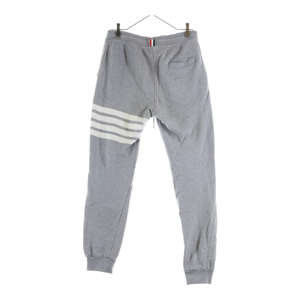 THOM BROWNE(トムブラウン) 4-Bar Striped Sweatpants 4バーストライプドスウェットパンツ ドローストリングジョガーパンツ MJQ008H-00535068 グレー