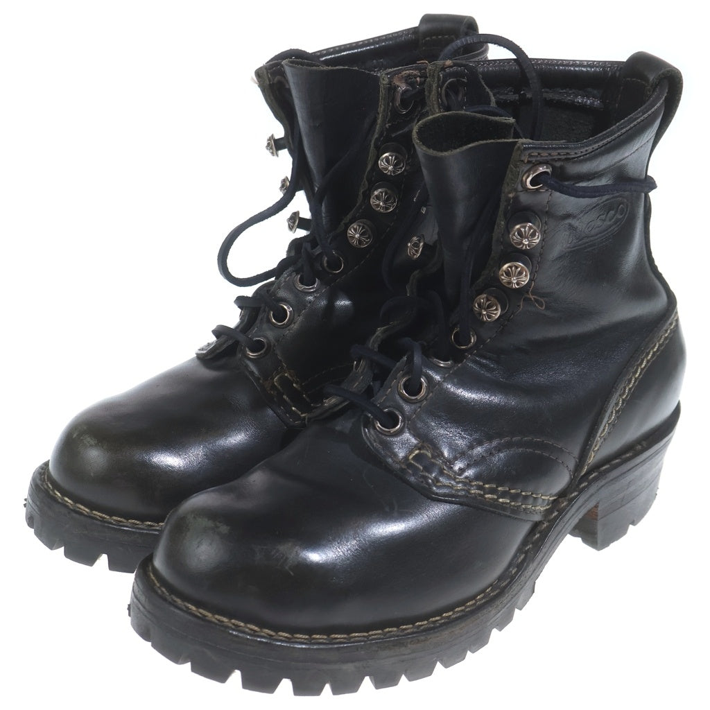 CHROME HEARTS(クロムハーツ) ×WESCO JOBMASTER ウエスコ ジョブマスター レザーブレードレースアップ レザーブーツ ブラック