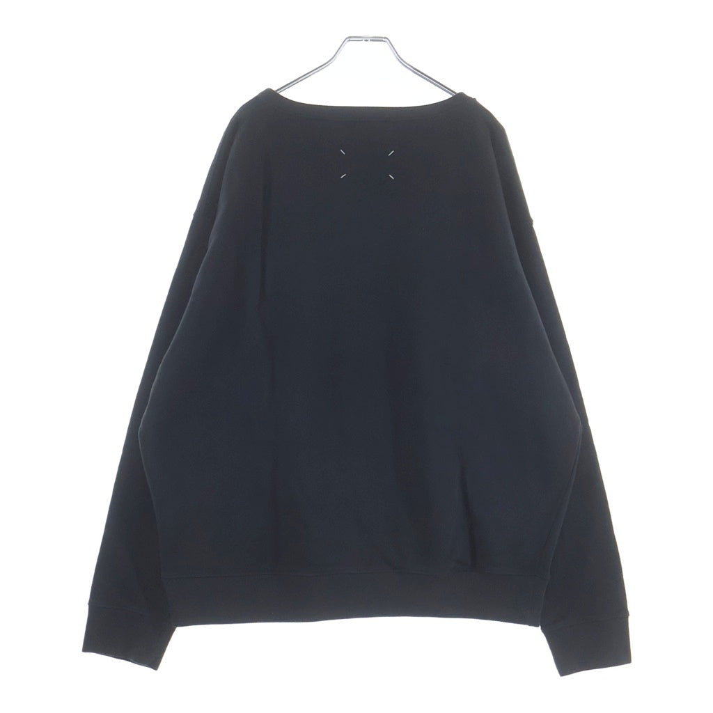 Maison Margiela(メゾンマルジェラ) 22SS ロゴエンブロイダリー スウェット トレーナー ブラック S50GU0188 S25550