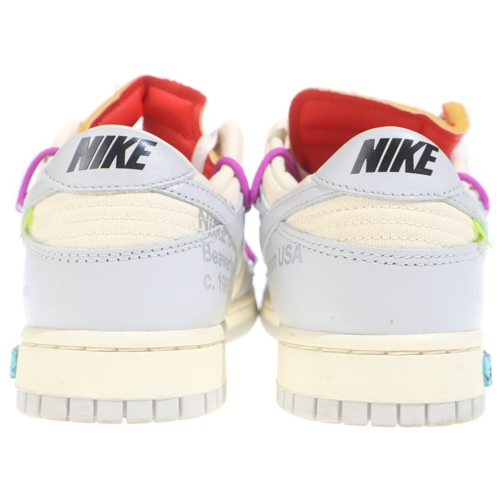 NIKE(ナイキ) ×OFF-WHITE Dunk Low 1 of 50 Lot.45 オフホワイト ダンクロー ローカットスニーカー グレー US9.5/27.5cm DN3577-600