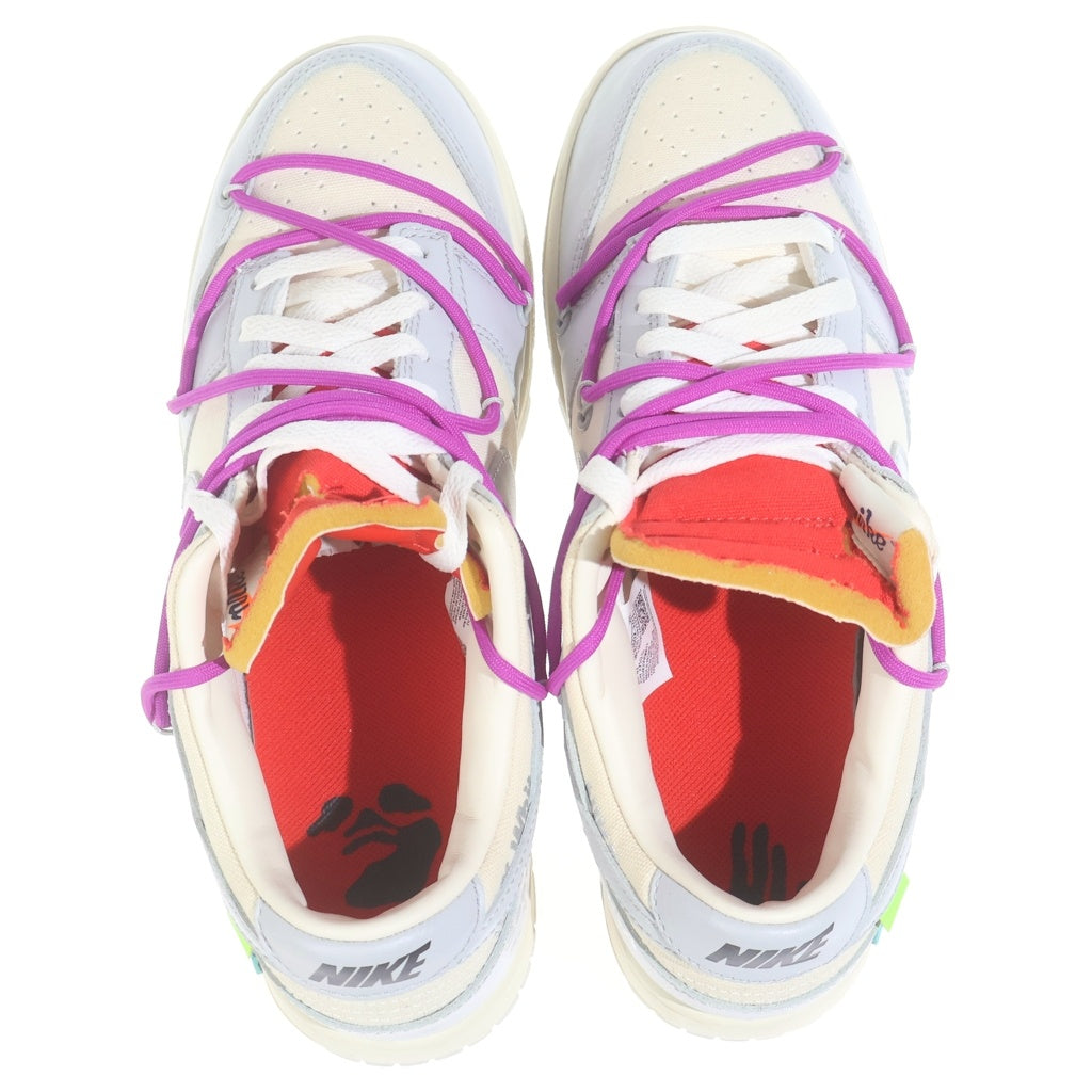 NIKE(ナイキ) ×OFF-WHITE Dunk Low 1 of 50 Lot.45 オフホワイト ダンクロー ローカットスニーカー グレー US9.5/27.5cm DN3577-600