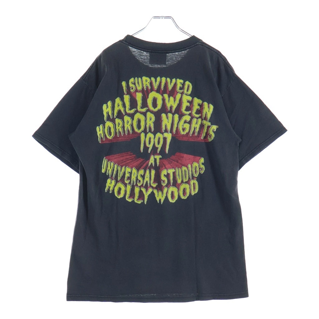 VINTAGE(ヴィンテージ) 90S UNIVERSAL STUDIOS Halloween Horror Night ハロウィン ホラーナイト 半袖Tシャツ カットソー ブラック