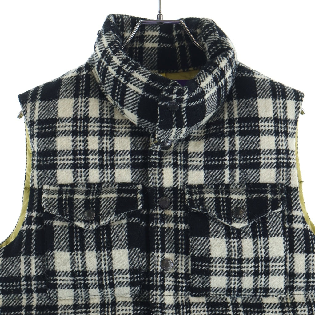 THE NORTH FACE PURPLE LABEL(ノースフェイスパープルレーベル) ×Harris Tweed ハリスツイード チェック柄 ダウン ベスト ジャケット マルチカラー ND2194N