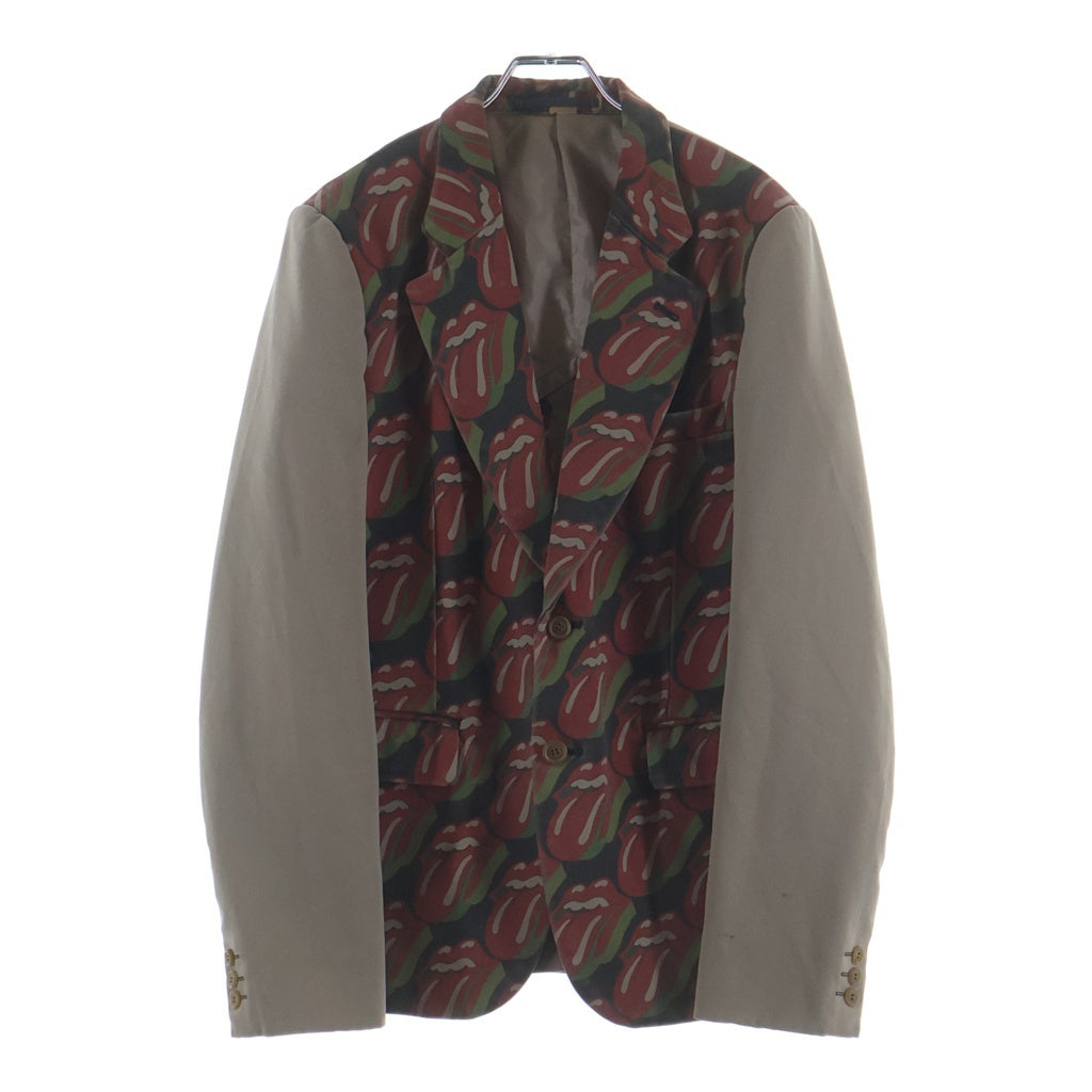 COMME des GARCONS HOMME PLUS(コムデギャルソンオムプリュス) 06SS Rolling Stones Lips & Tongue ローリングストーンズ リップアンドタン テーラードジャケット ベージュ PQ-J047