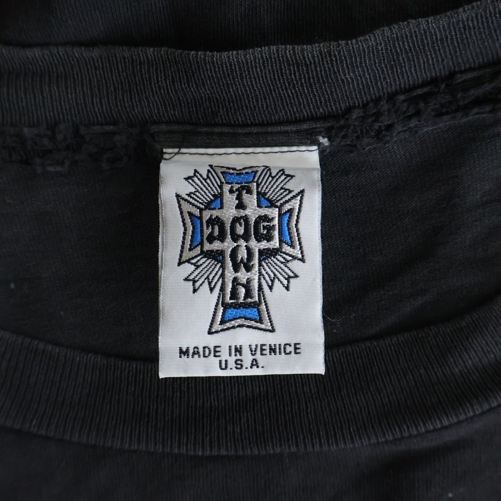 VINTAGE(ヴィンテージ) 90S Dog Town ドッグタウン プリント 半袖Tシャツ カットソー ブラック