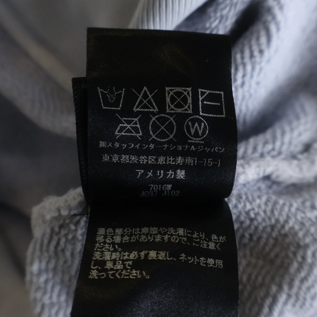 AMIRI アミリ 24SS Shotgun Destroyer Zip Up Hoodie ショットガン デストロイヤー ジップアップフーディ パーカー ブルー SRAMJYHD1021SMRCTT2 AMIRI(アミリ) 24SS Shotgun Destroyer Zip Up Hoodie ショットガン