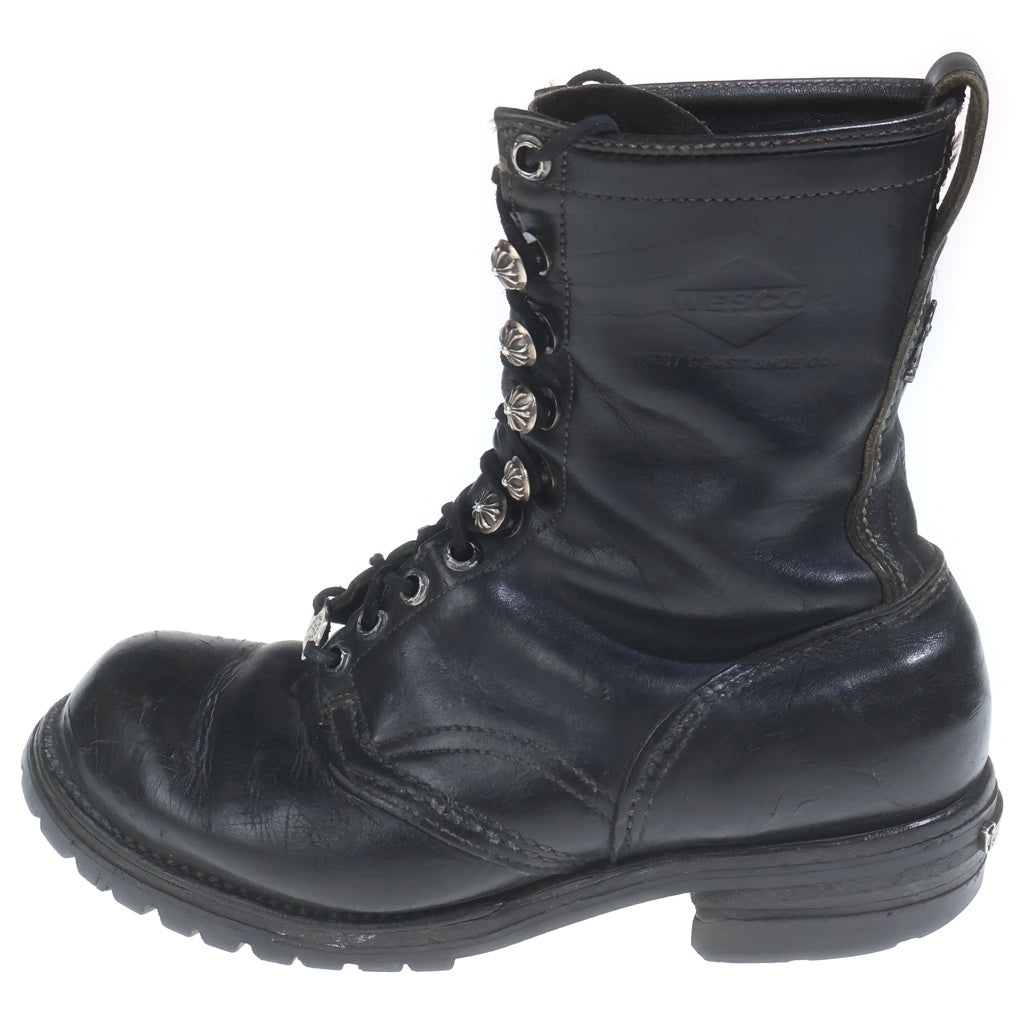 CHROME HEARTS(クロムハーツ) ×WESCO JOBMASTER ウエスコ ジョブマスター レザーブレードレースアップ レザーブーツ ブラック