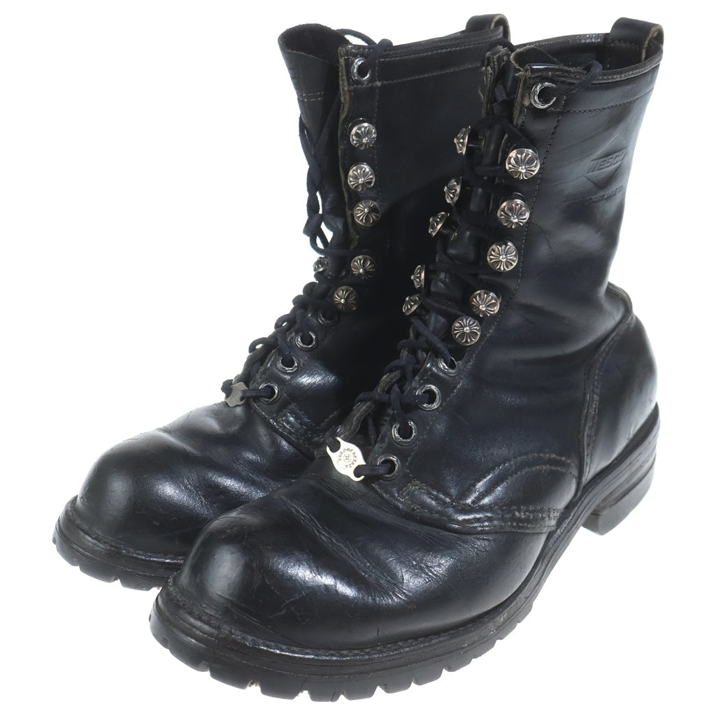CHROME HEARTS(クロムハーツ) ×WESCO JOBMASTER ウエスコ ジョブマスター レザーブレードレースアップ レザーブーツ ブラック
