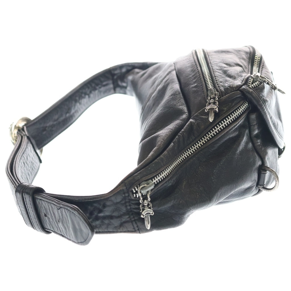 CHROME HEARTS(クロムハーツ) #1 SNAT PACK スナットパック ダガージップ ガンスリンガーベルト レザーウエストバッグ ブラック