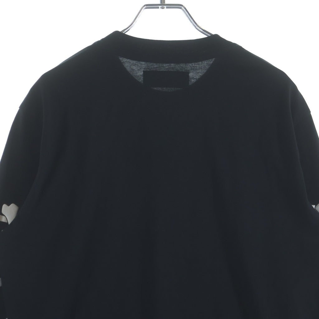 AMIRI(アミリ) BONES STACKED L/S TEE ボーン プリントデザイン 長袖Tシャツ カットソー ブラック SRAMJYTE1076SMRBC09
