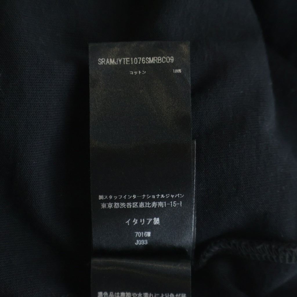 AMIRI(アミリ) BONES STACKED L/S TEE ボーン プリントデザイン 長袖Tシャツ カットソー ブラック SRAMJYTE1076SMRBC09