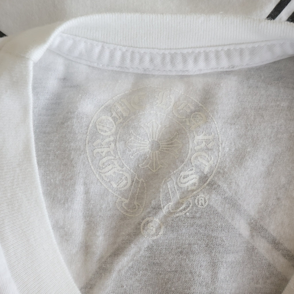 CHROME HEARTS(クロムハーツ) FOTI JARVIS AMERICAN FLAG S/S TEE フォティ ジャービスアメリカンフラッグショートスリーブTシャツ クルーネック半袖Tシャツ ホワイト