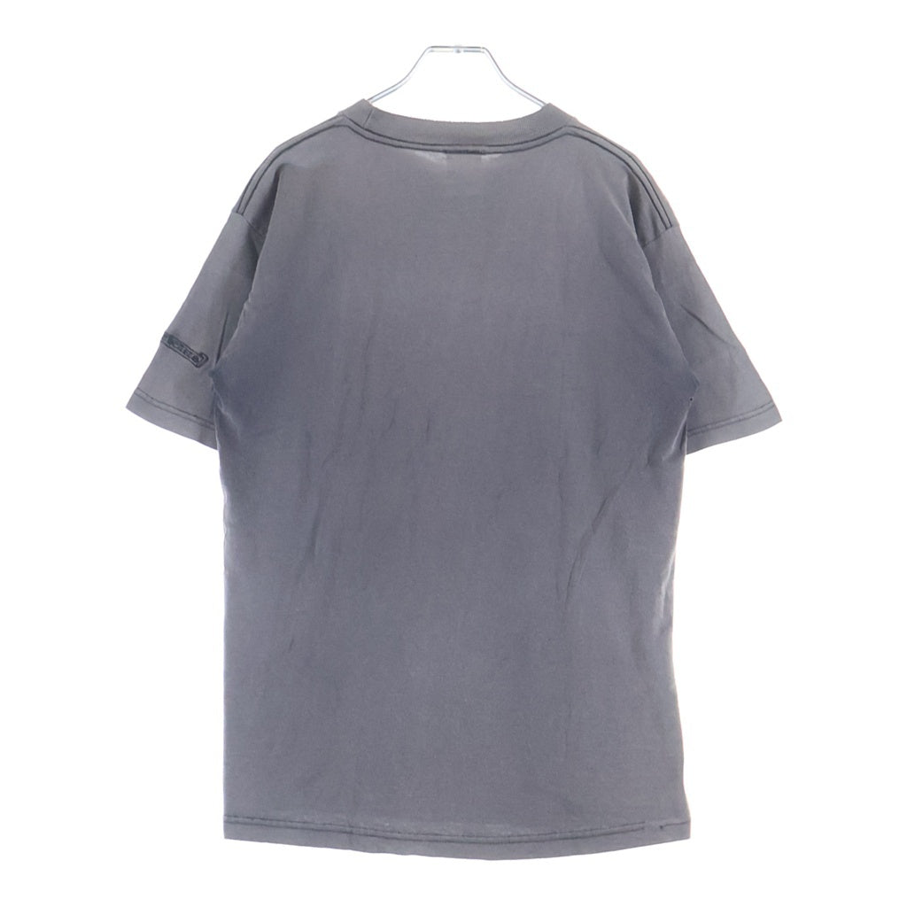 CHROME HEARTS(クロムハーツ) OLD DBL CH CRS S/S Tee オールド ダブルCHクロス刺繍 胸ポケット クルーネック半袖Tシャツカットソー ブラック