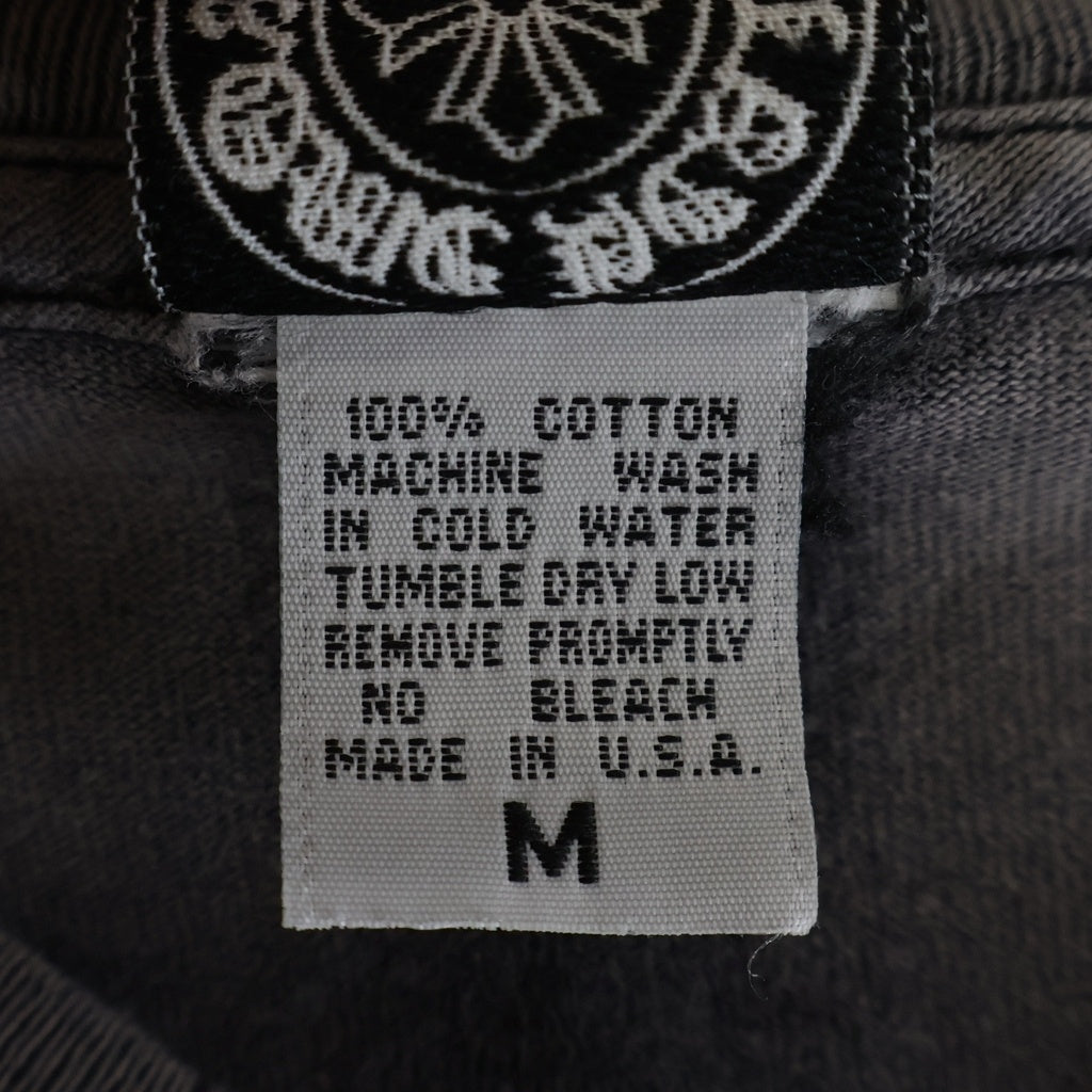 CHROME HEARTS(クロムハーツ) OLD DBL CH CRS S/S Tee オールド ダブルCHクロス刺繍 胸ポケット クルーネック半袖Tシャツカットソー ブラック