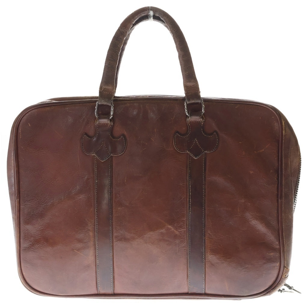 CHROME HEARTS(クロムハーツ) LEATHER BRIEFCASE レザーブリーフケース ダガージップレザーバッグ ブラウン