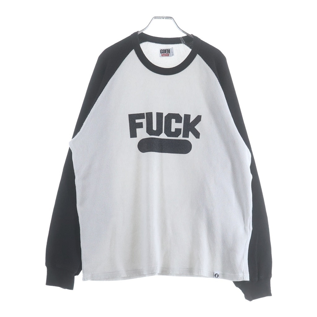 SUPREME(シュプリーム) 25SS ×GOODENOUGH Thermal ×グッドイナフ サーマル ラグランスリーブ長袖Tシャツ ブラック/ホワイト