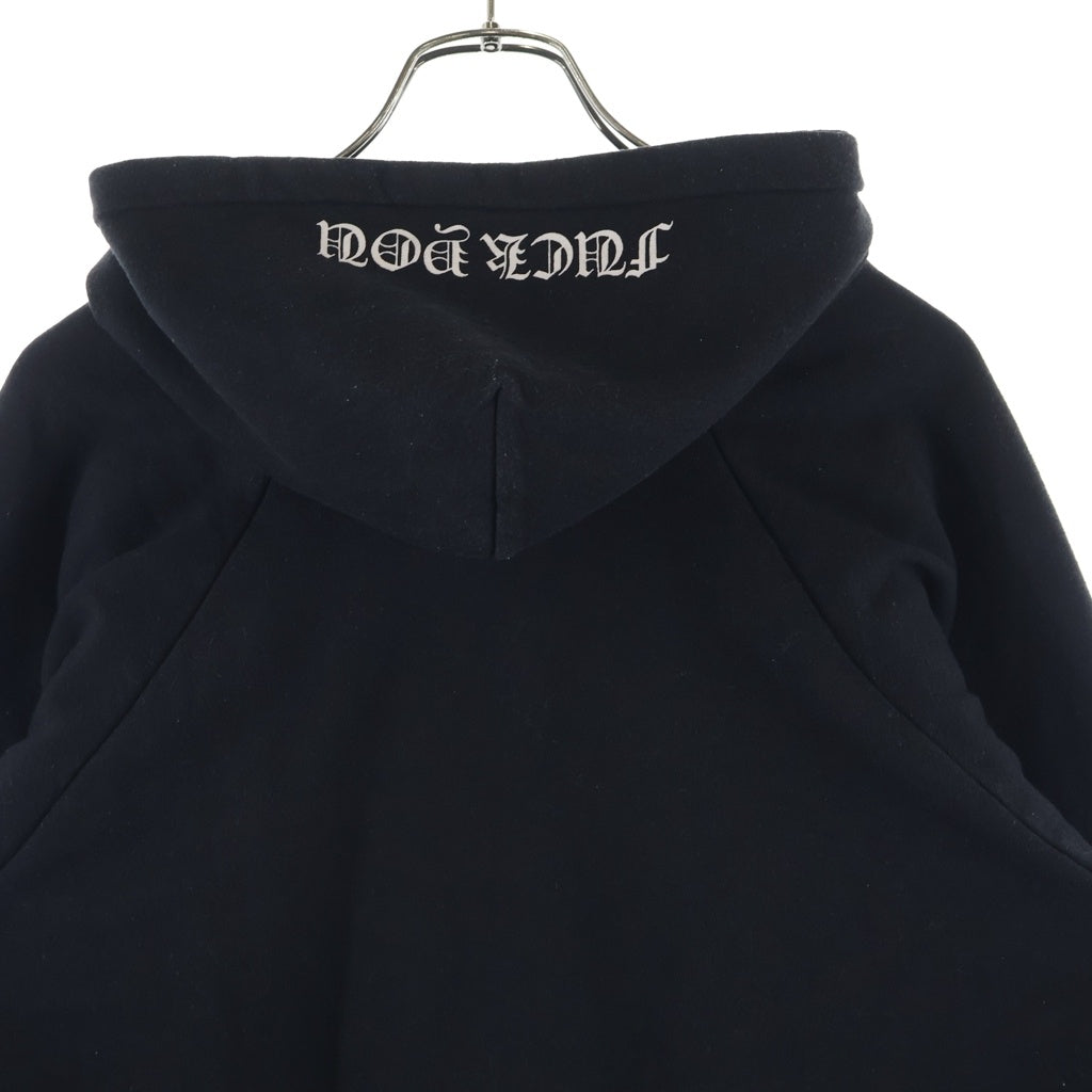 CHROME HEARTS(クロムハーツ) OLD SWTSHRT PLVR HD ヴァインダガープリント サーマル スウェットプルオーバーパーカー ブラック